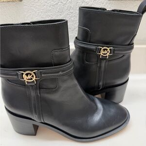 Michael Kors Black Leather Ankle Booties